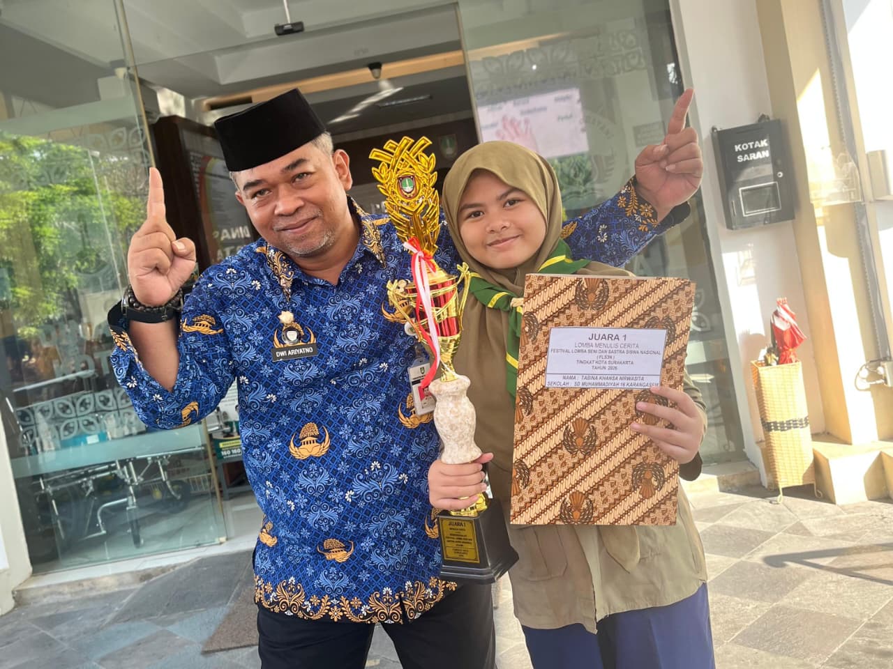 SD Muhammadiyah 16Karangasem Juara 1 Menulis Cerita FLS3N Kota Surakarta