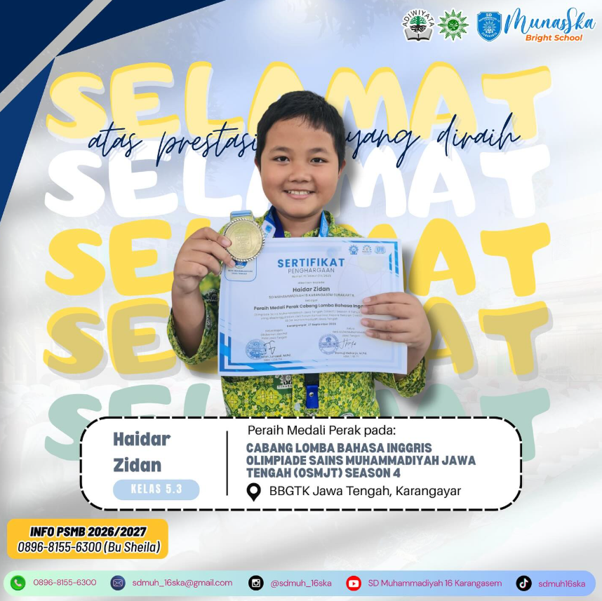 Lomba Bahasa Inggris Olimpiade Sains Muhammadiyah Jawa Tengah (OSMJT) Season 4